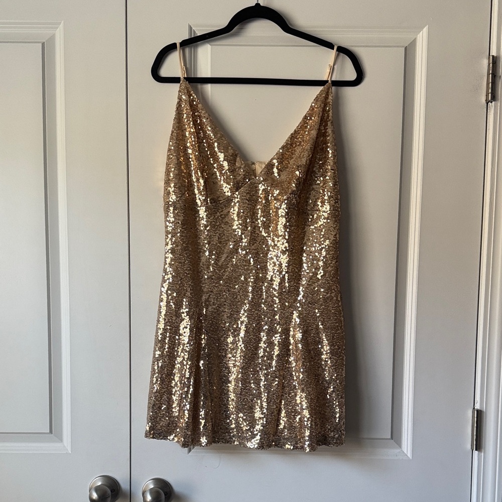 Gold Sequin Dress